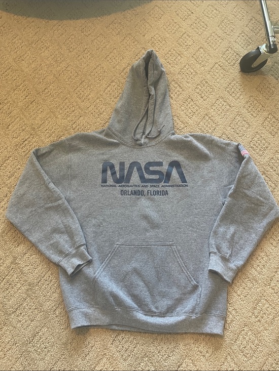 Gildan Tops - Gildan Gray NASA Orlando Hooded Sweatshirt